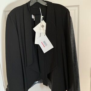 Max Mara Black wool Blazer New With Tags and tie belt